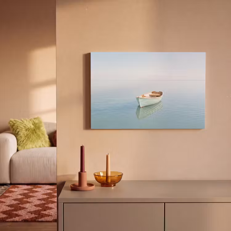 Canvas schilderij - Minimalistisch - Boot - Zee — 2