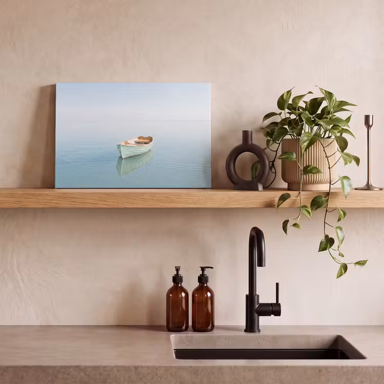 Canvas schilderij - Minimalistisch - Boot - Zee — 3