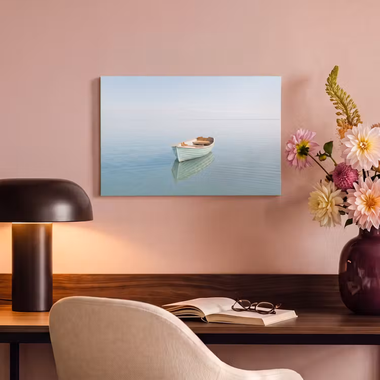 Canvas schilderij - Minimalistisch - Boot - Zee — 4