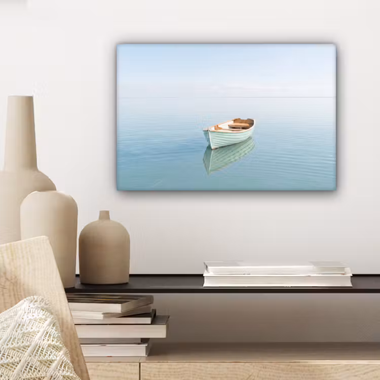 Canvas schilderij - Minimalistisch - Boot - Zee — 5