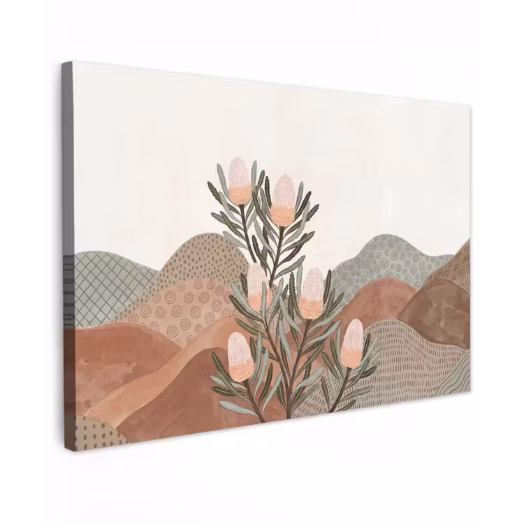 Canvas schilderij - Modern - Heuvels - Terracotta — 1