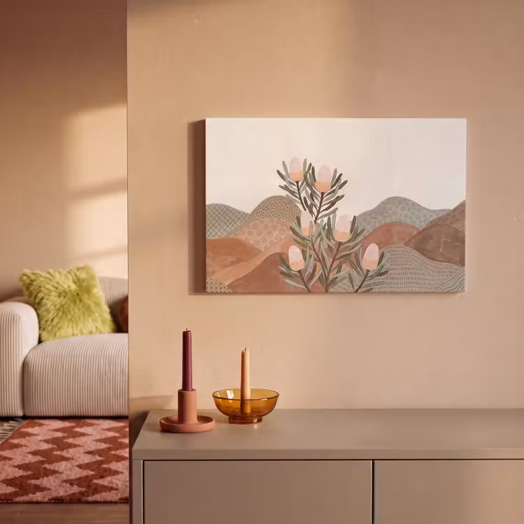 Canvas schilderij - Modern - Heuvels - Terracotta — 2