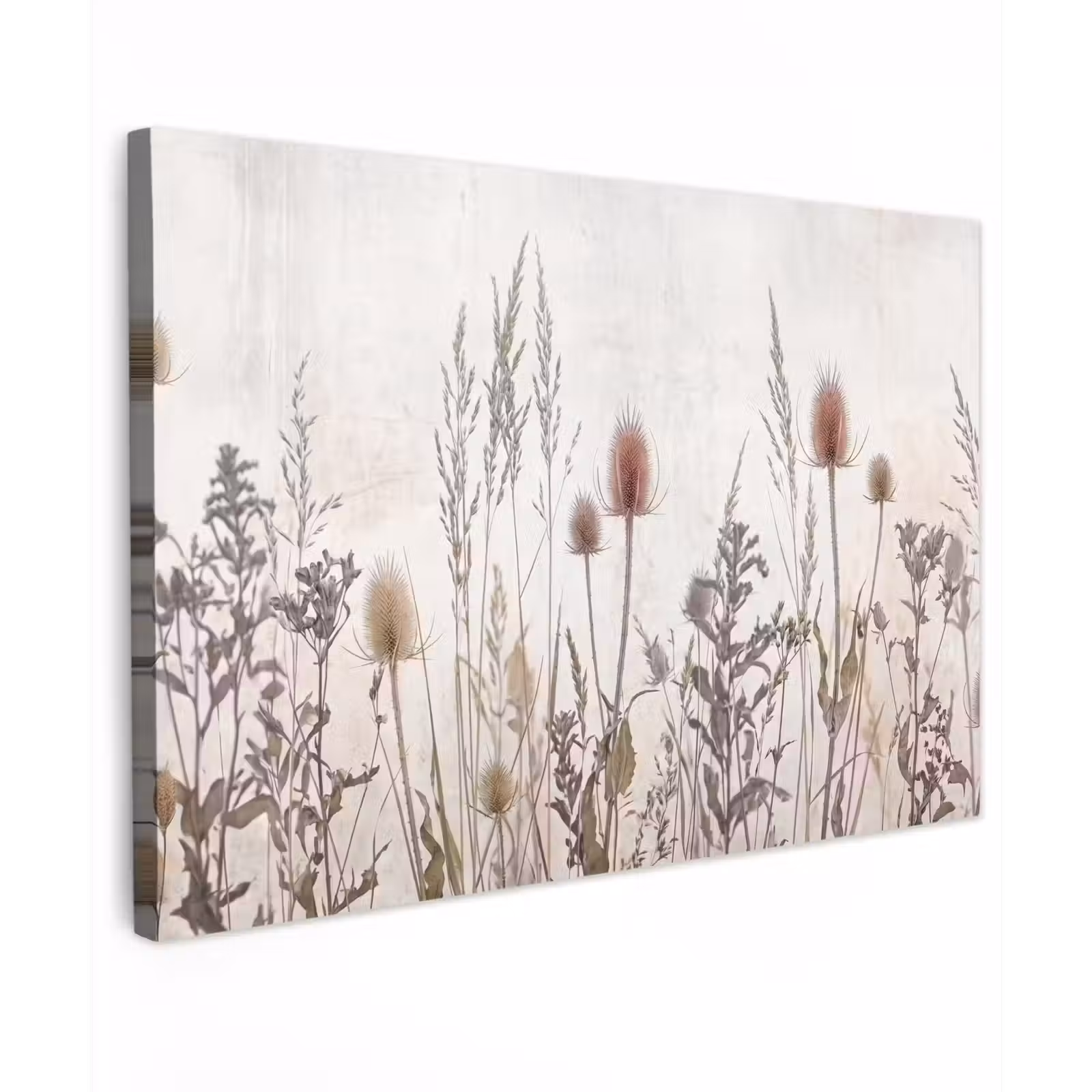 Canvas schilderij - Weidebloemen - Design - Sepia — 1