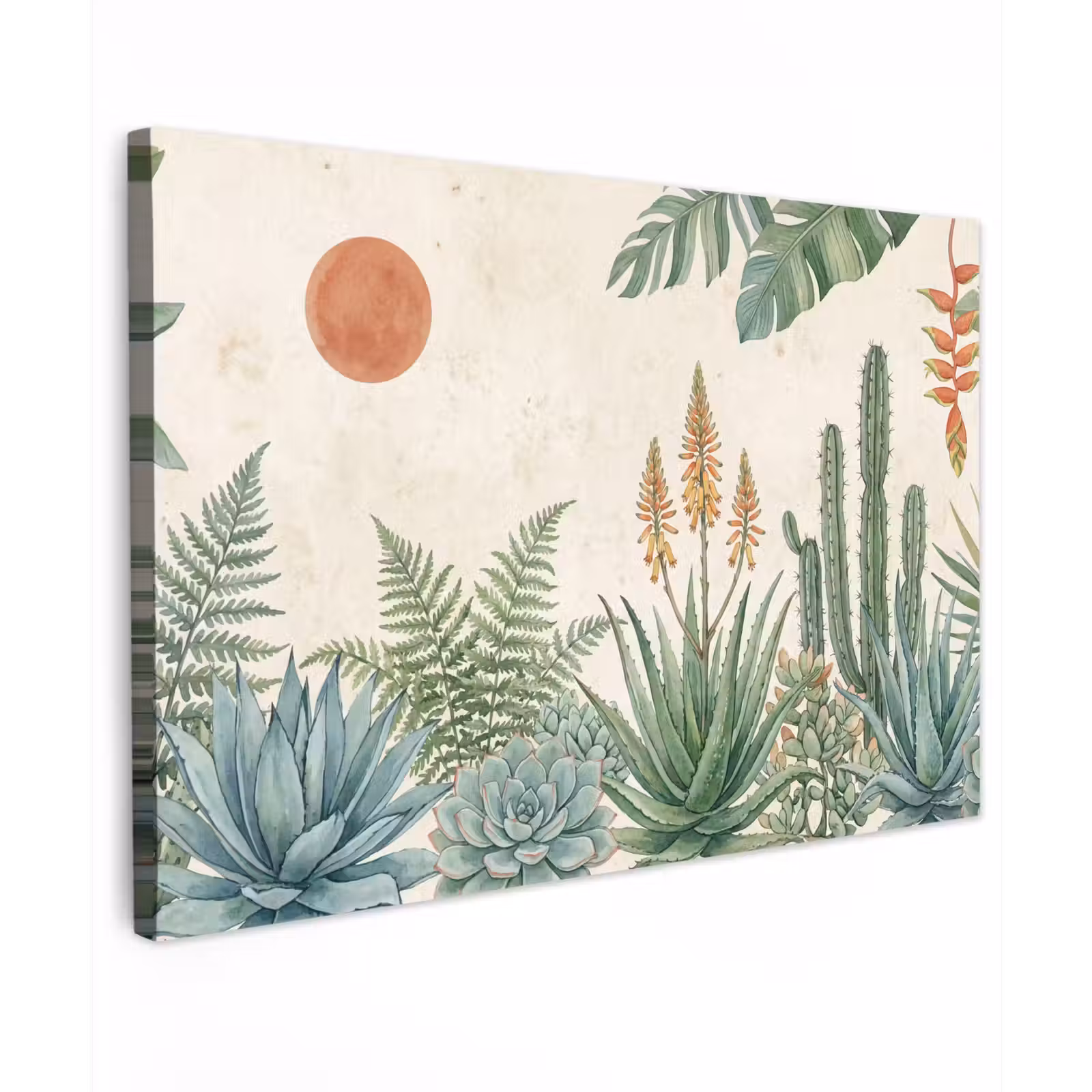 Canvas schilderij - Woestijn - Planten - Groen — 1