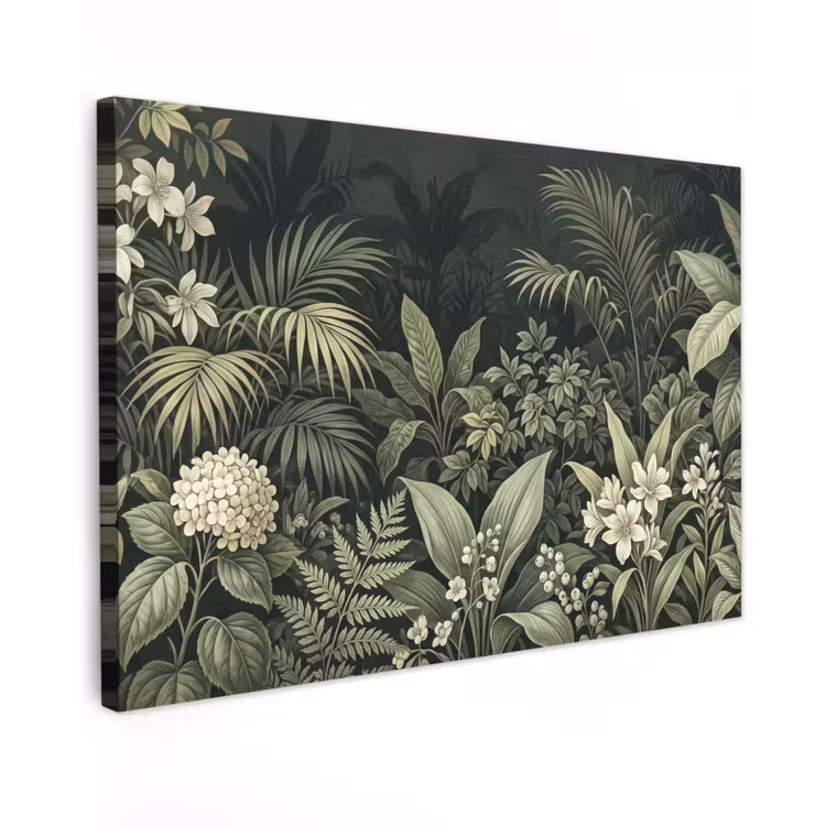 Canvas schilderij - Jungle - Bladeren - Botanisch - Groen — 1