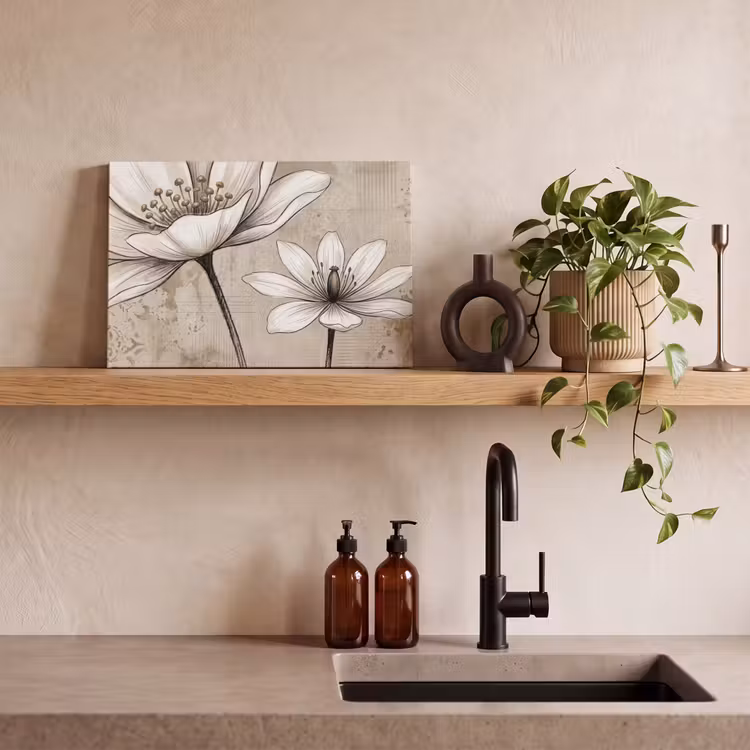 Canvas schilderij - Modern - Design - Wit — 3