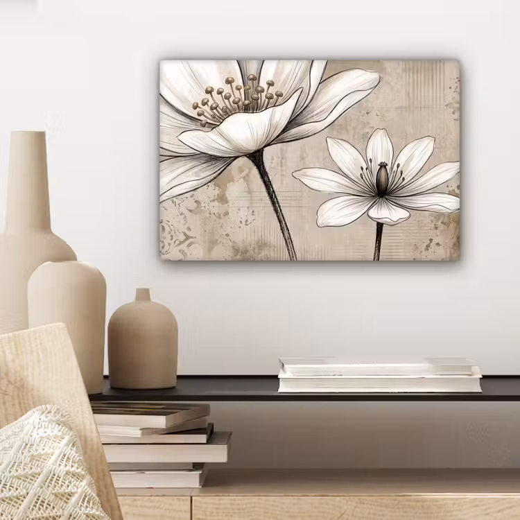 Canvas schilderij - Modern - Design - Wit — 5