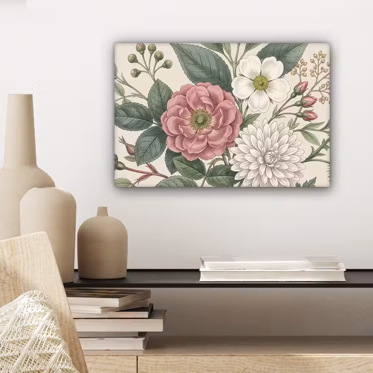 Canvas schilderij - Romantisch - Design - Kleurrijk — 5
