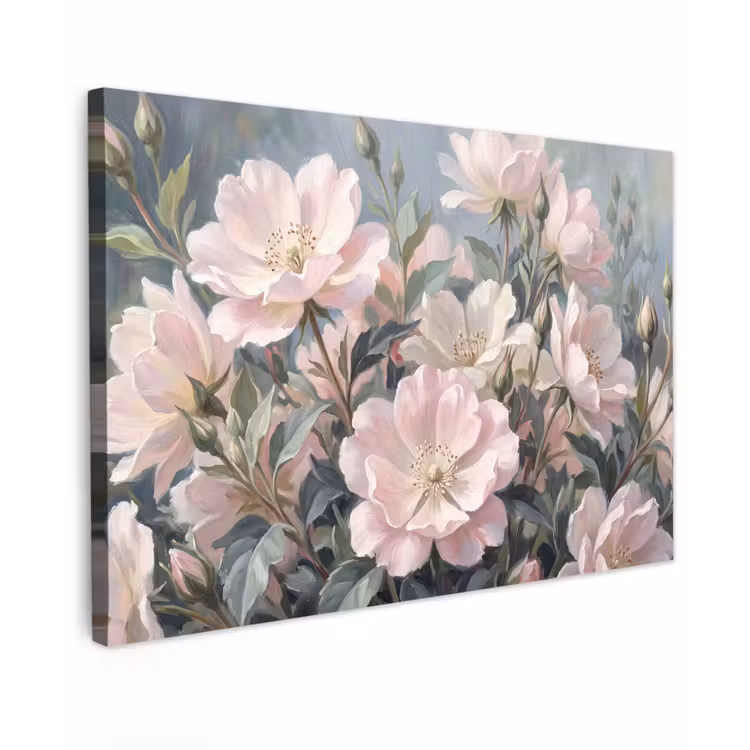 Canvas schilderij - Rozen - Illustratie - Roze — 1