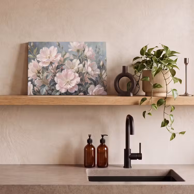 Canvas schilderij - Rozen - Illustratie - Roze — 3