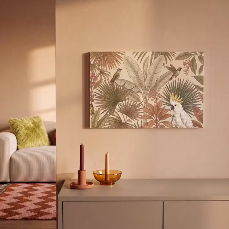 Canvas schilderij - Tropisch - Vogels - Beige — 2