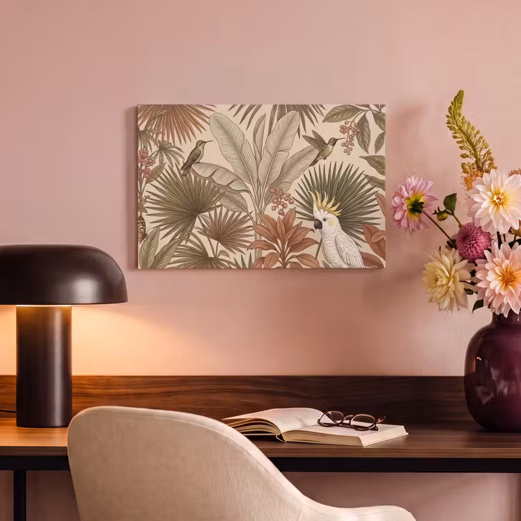Canvas schilderij - Tropisch - Vogels - Beige — 4