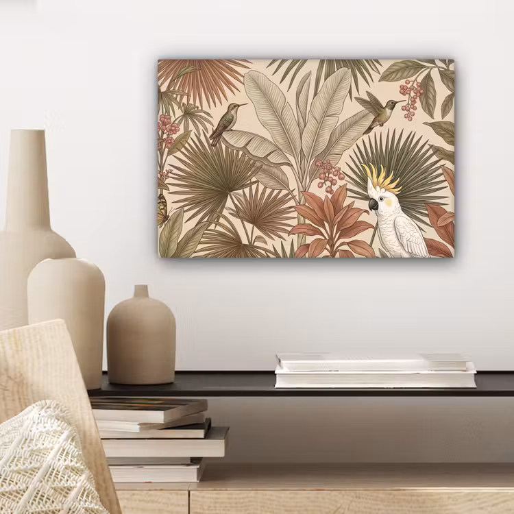 Canvas schilderij - Tropisch - Vogels - Beige — 5