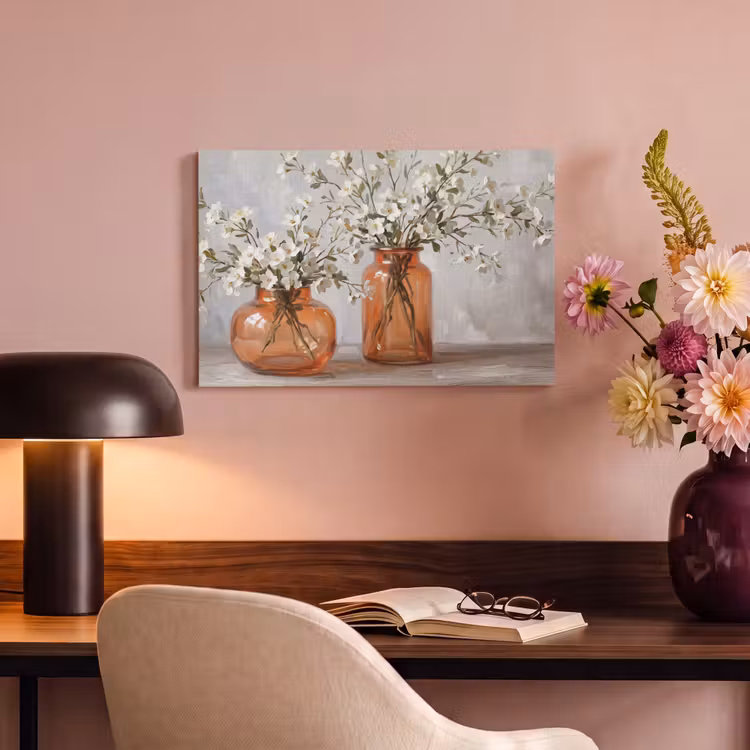 Canvas schilderij - Vazen - Bloemen - Oranje — 4