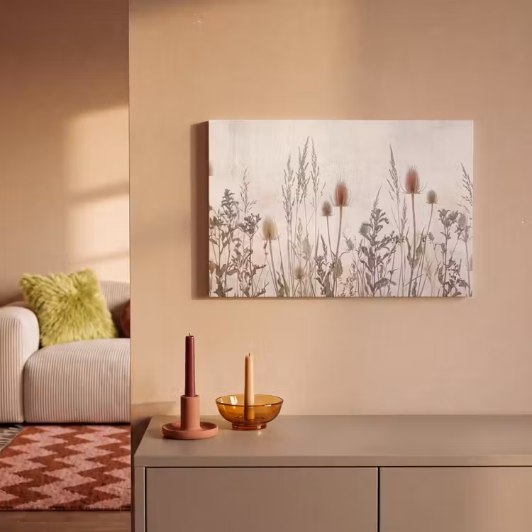 Canvas schilderij - Weidebloemen - Design - Sepia — 2