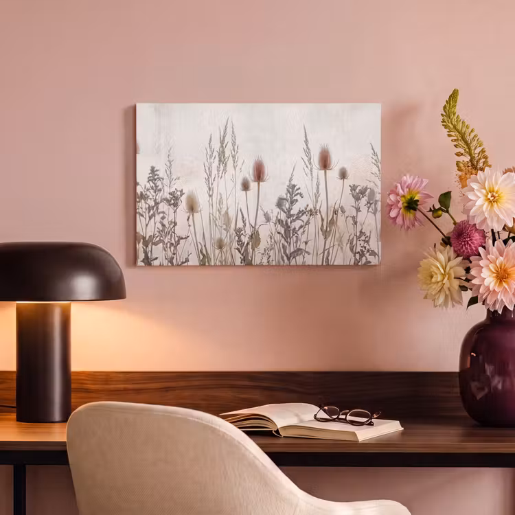 Canvas schilderij - Weidebloemen - Design - Sepia — 4