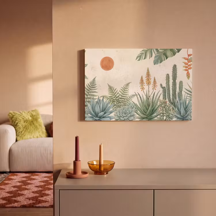 Canvas schilderij - Woestijn - Planten - Groen — 2