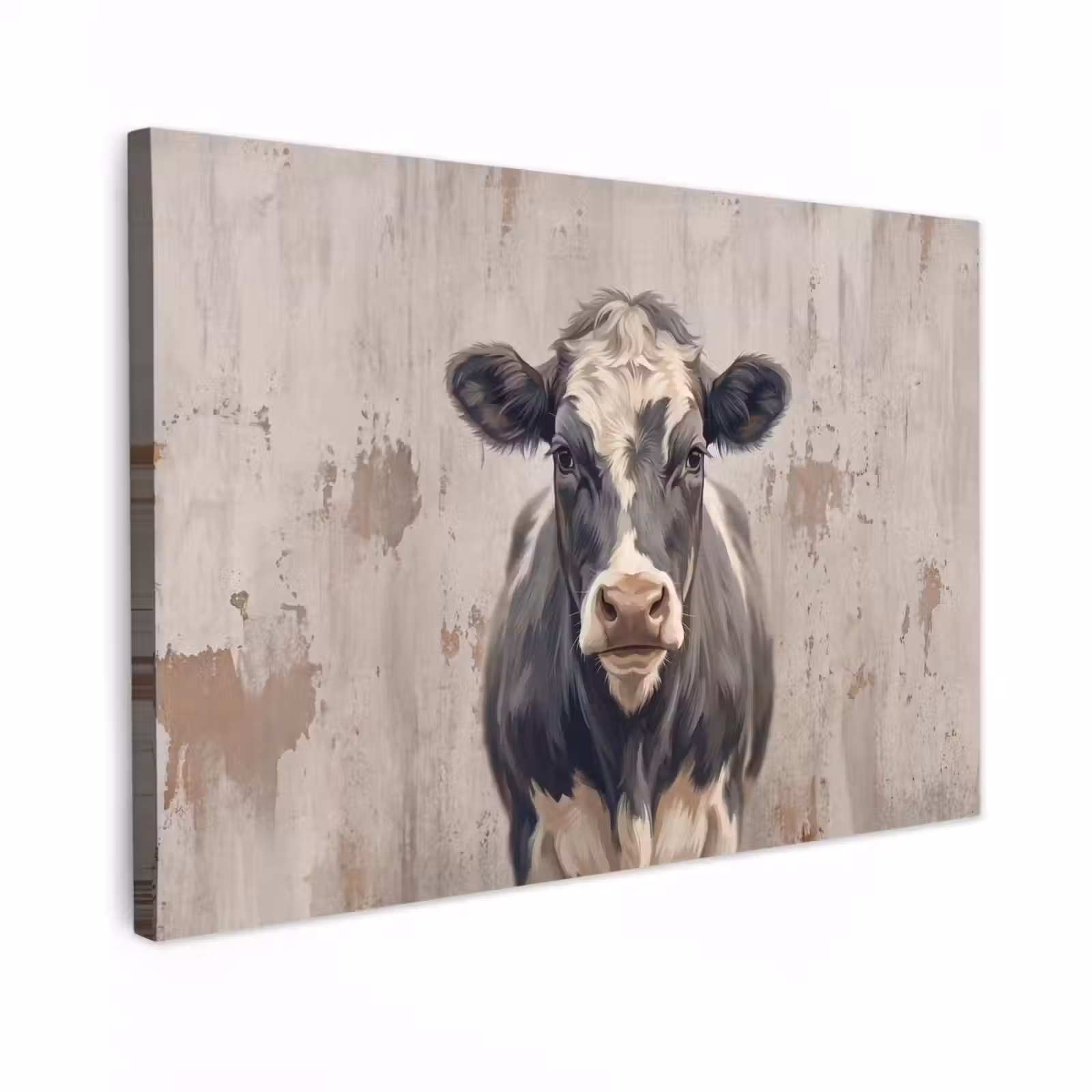 Canvas schilderij - Koe - Portret - Dieren - Modern — 1