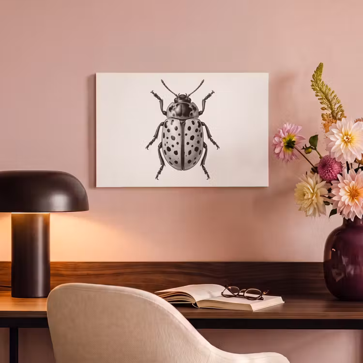 Canvas schilderij - Kever - Insect - Vintage — 4