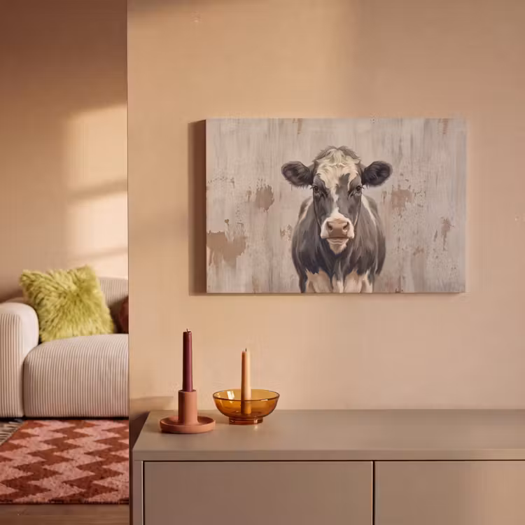 Canvas schilderij - Koe - Portret - Dieren - Modern — 2