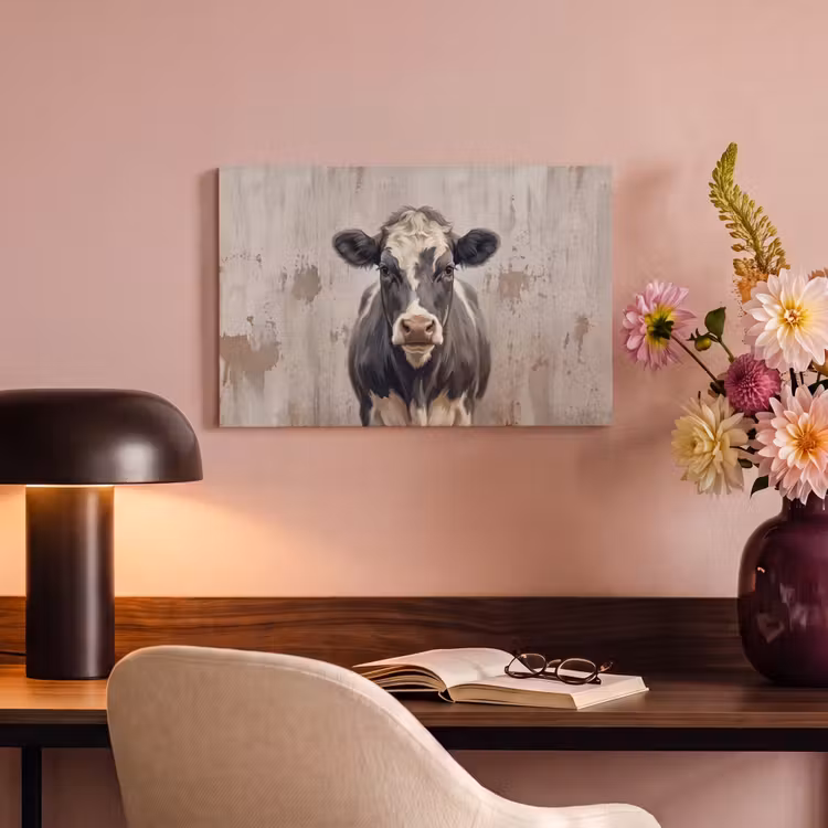 Canvas schilderij - Koe - Portret - Dieren - Modern — 4
