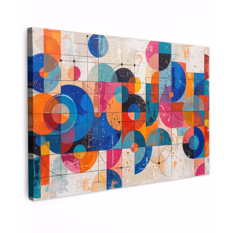 Canvas schilderij - Kunst - Geometrisch - Abstract - Kleurrijk — 1