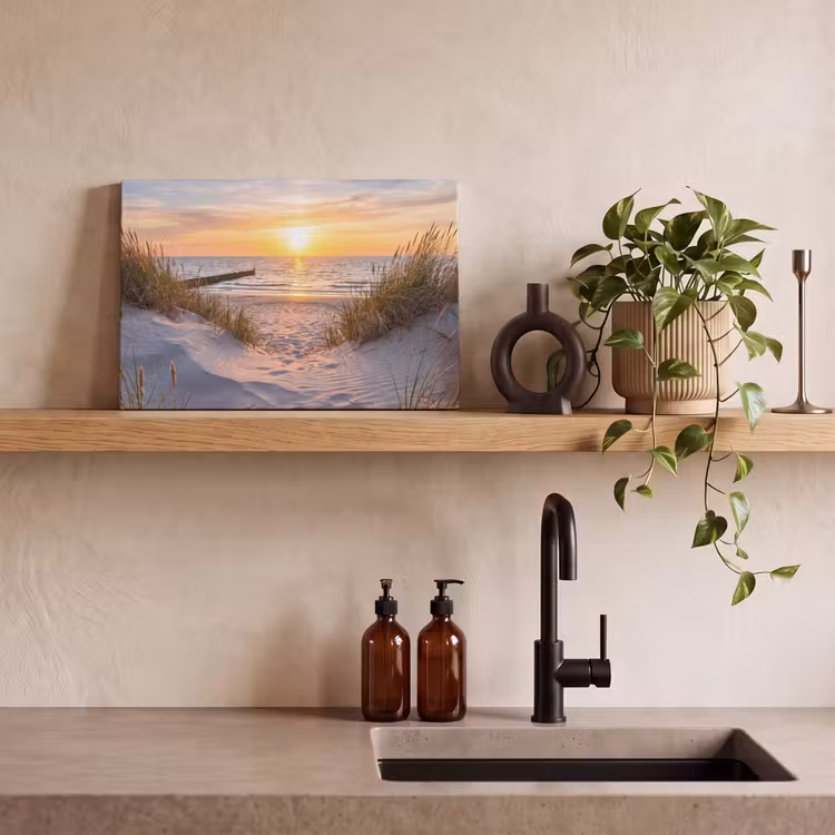 Canvas schilderij - Strand - Zonsondergang - Natuur - Landschap — 3