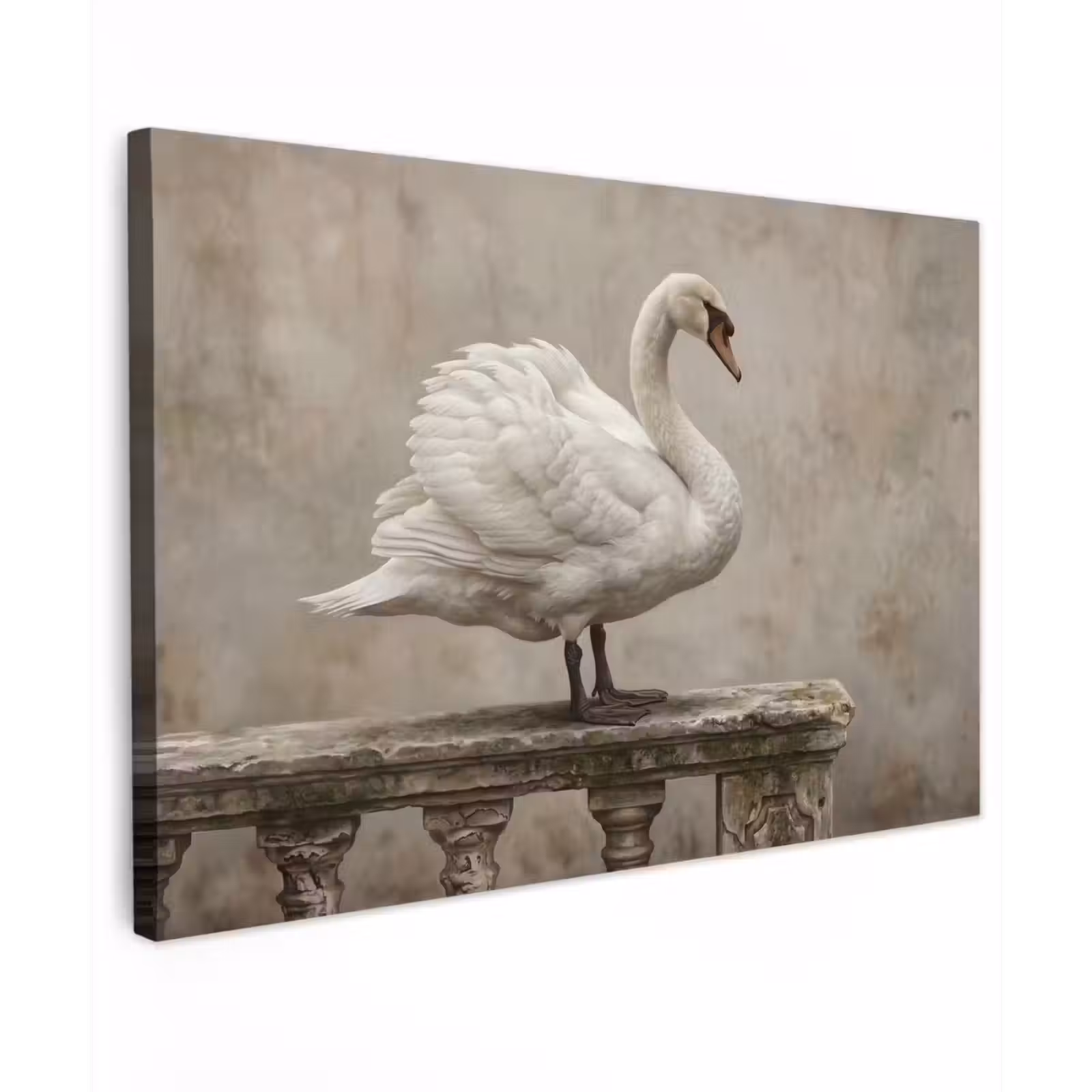 Canvas schilderij - Zwaan - Elegant - Dieren - Wit — 1
