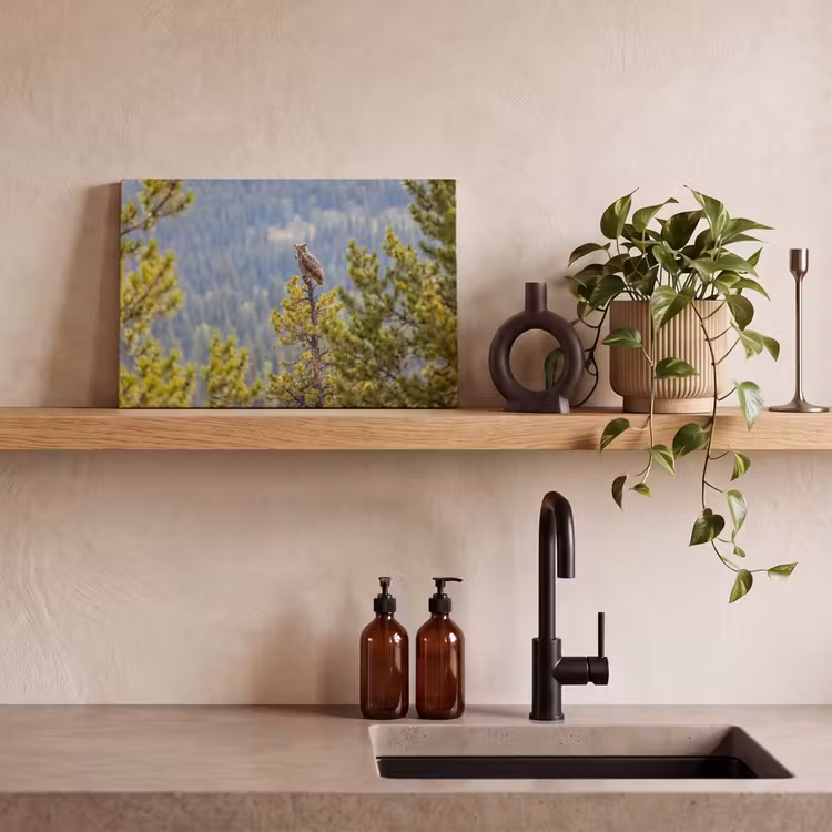 Canvas schilderij - Uil - Oehoe - Bomen - Natuur — 3