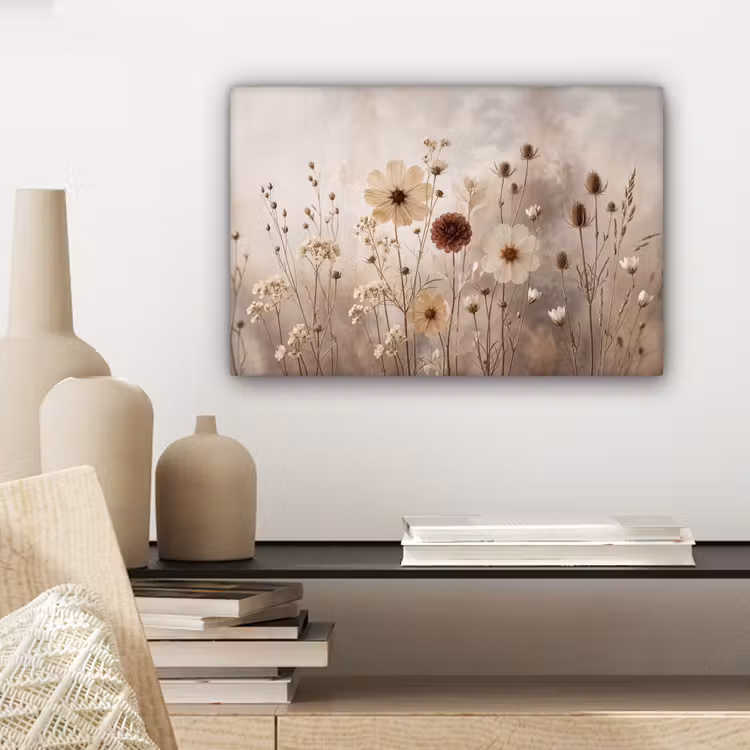 Canvas schilderij - Wilde bloemen - Botanisch - Vintage - Natuur - Rustiek — 5