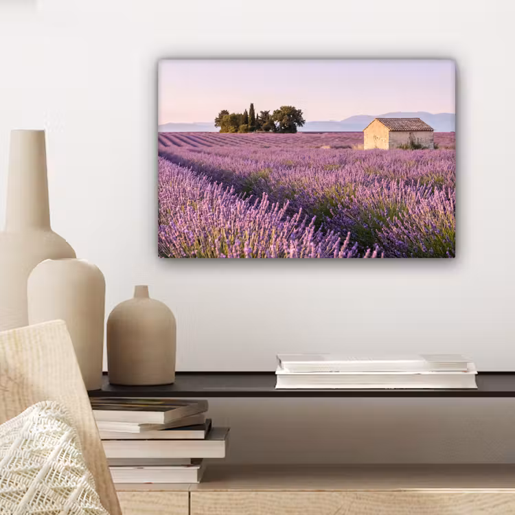 Canvas schilderij - Lavendel - Landschap - Sereen - Paars — 5
