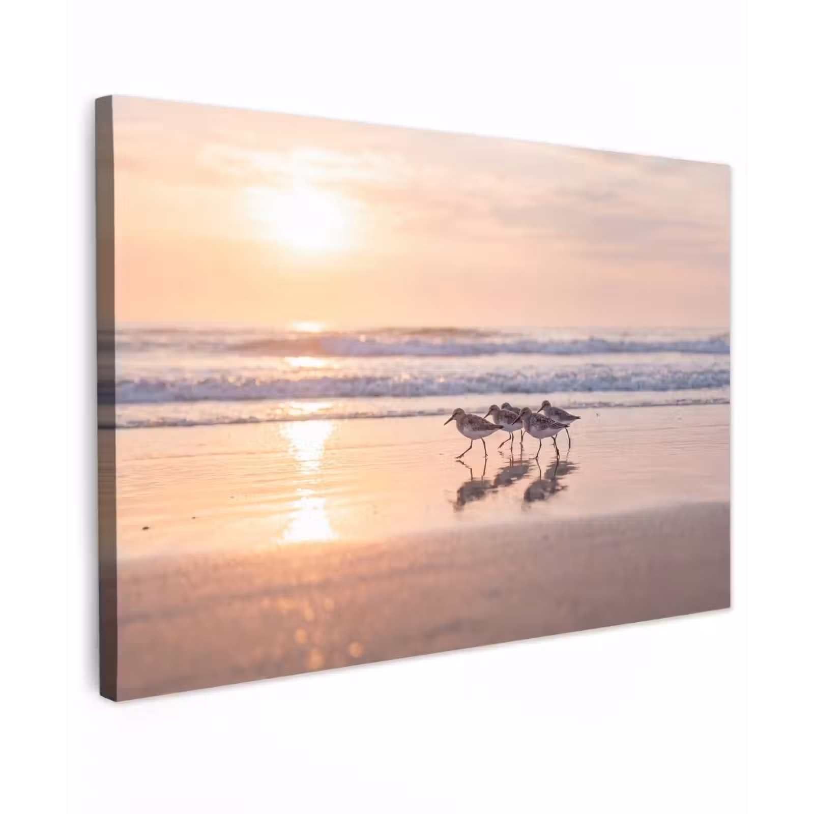 Canvas schilderij - Zee - Vogels - Strand — 1
