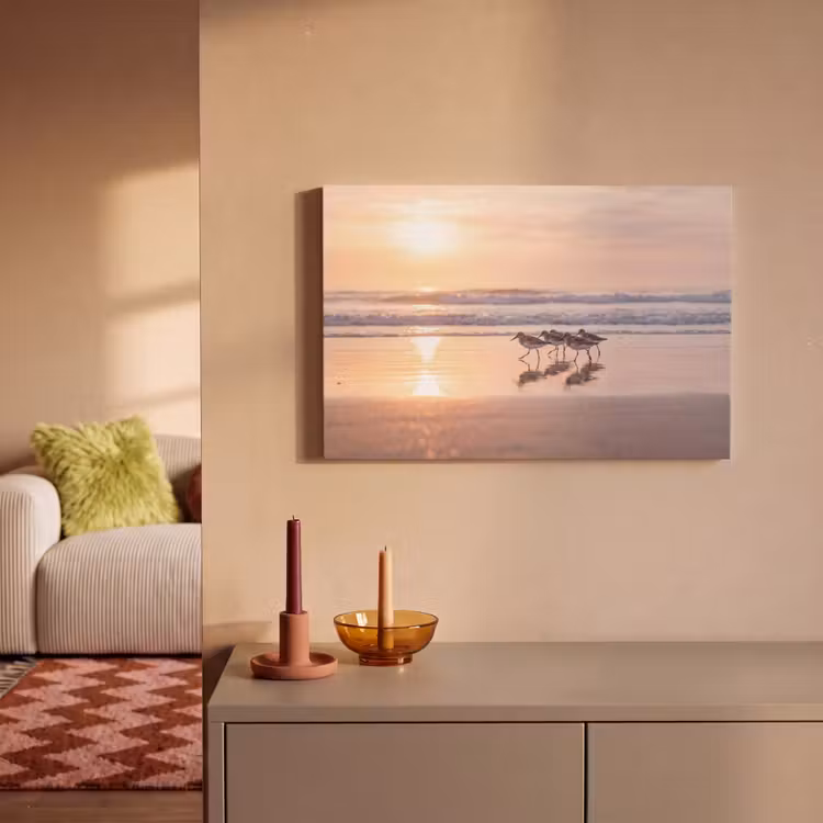 Canvas schilderij - Zee - Vogels - Strand — 2
