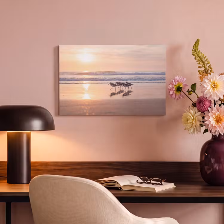 Canvas schilderij - Zee - Vogels - Strand — 4