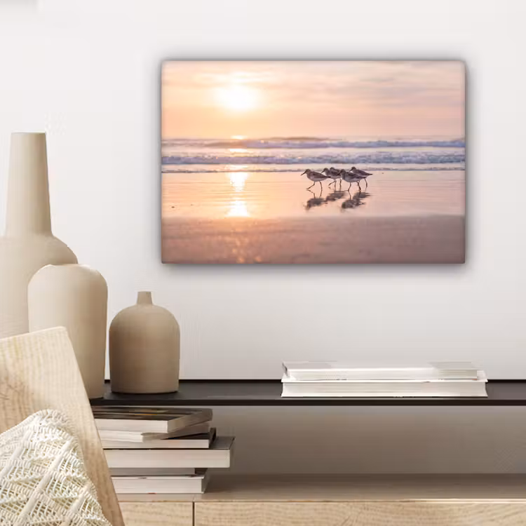 Canvas schilderij - Zee - Vogels - Strand — 5