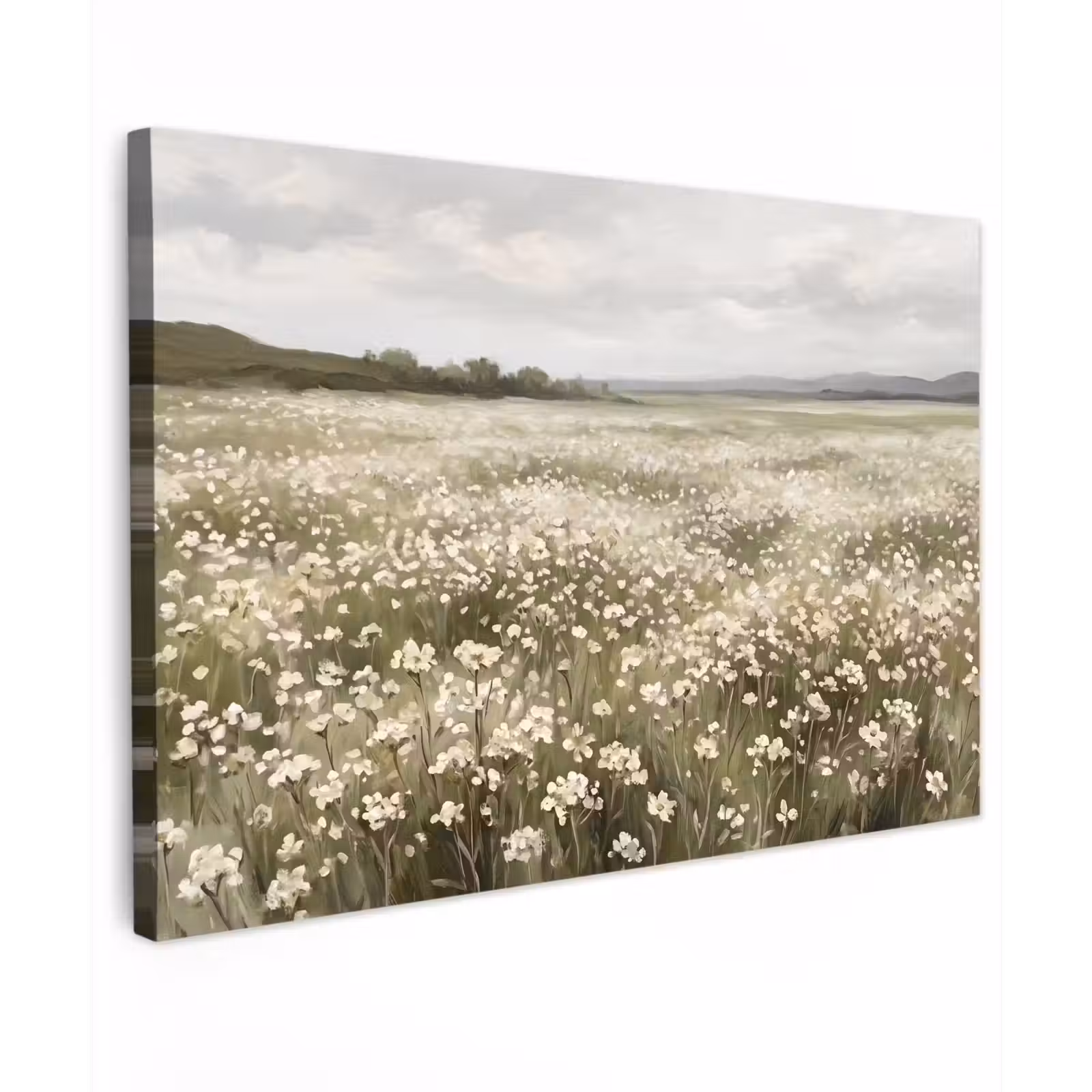 Canvas schilderij - Illustratie - Landschap - Wit — 1