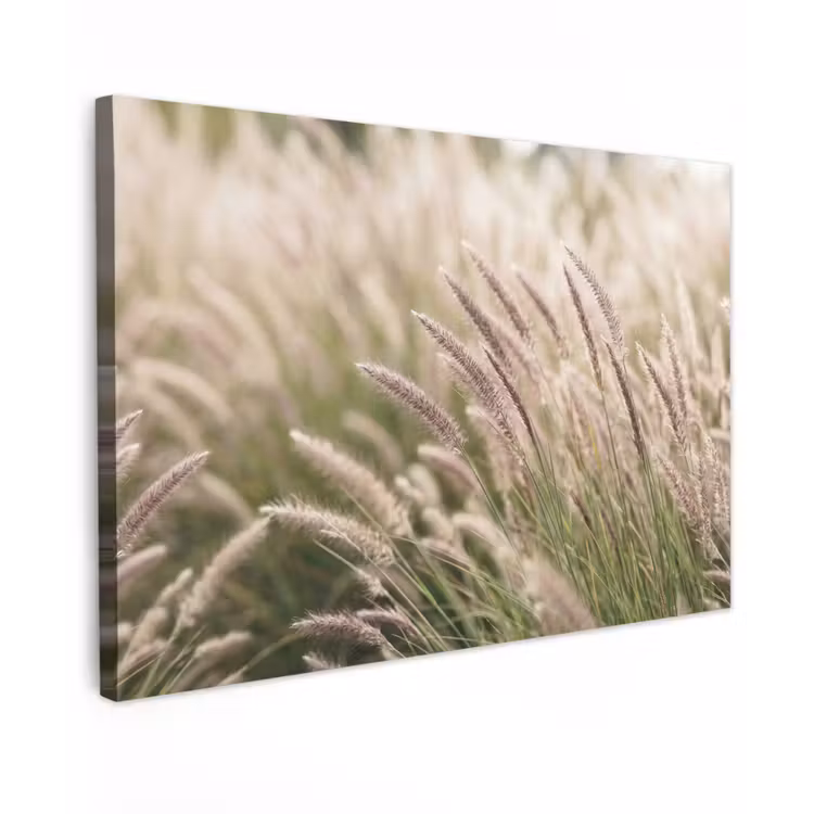 Canvas schilderij - Gras - Close up - Groen — 1