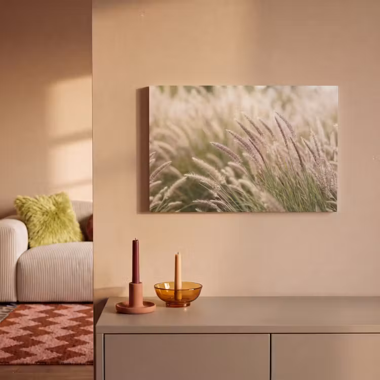 Canvas schilderij - Gras - Close up - Groen — 2