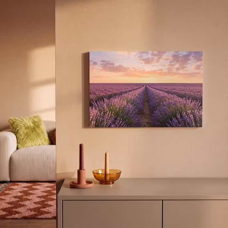 Canvas schilderij - Landschap - Lavendelveld - Paars — 2