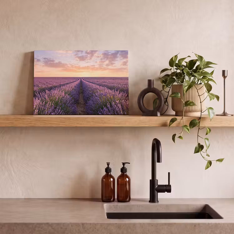 Canvas schilderij - Landschap - Lavendelveld - Paars — 3