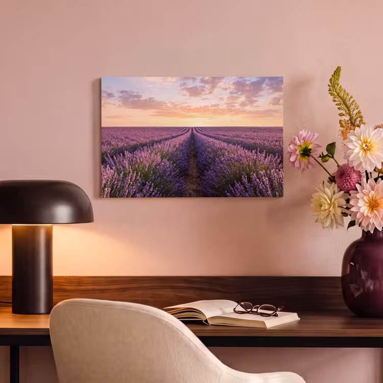 Canvas schilderij - Landschap - Lavendelveld - Paars — 4