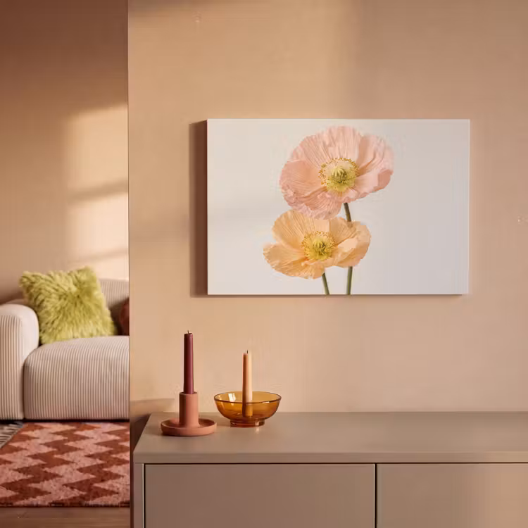 Canvas schilderij - Papavers - Botanisch - Roze — 2
