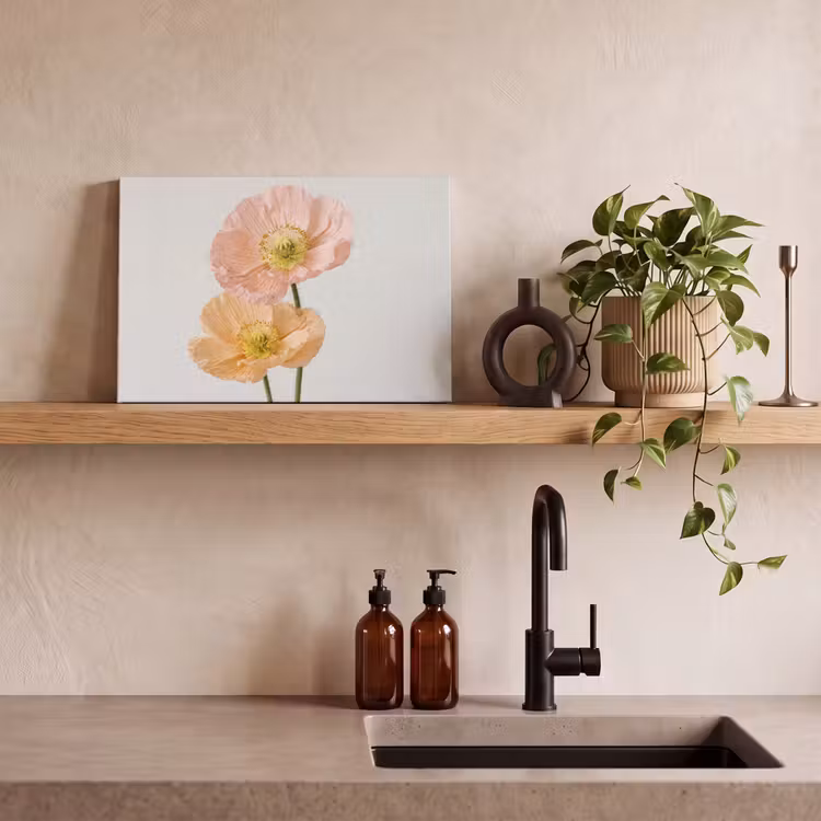 Canvas schilderij - Papavers - Botanisch - Roze — 3