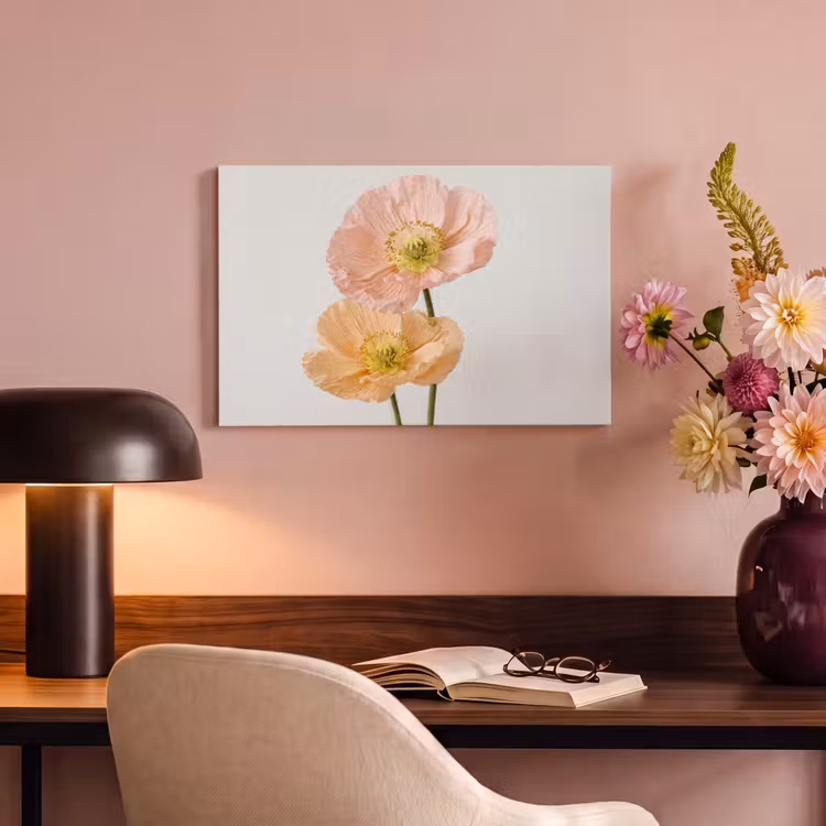 Canvas schilderij - Papavers - Botanisch - Roze — 4