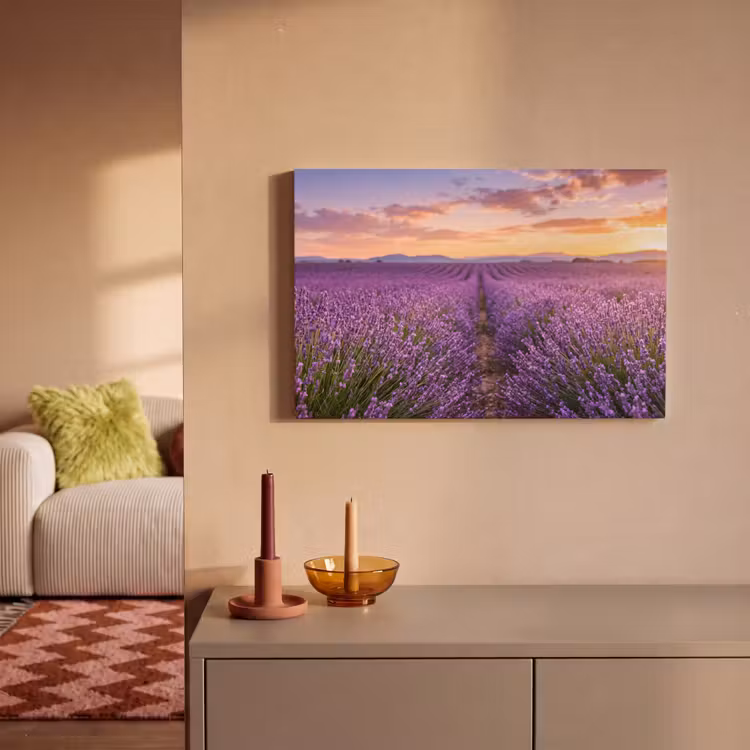 Canvas schilderij - Lavendel - Veld - Natuur - Paars — 2