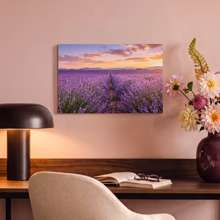 Canvas schilderij - Lavendel - Veld - Natuur - Paars — 4