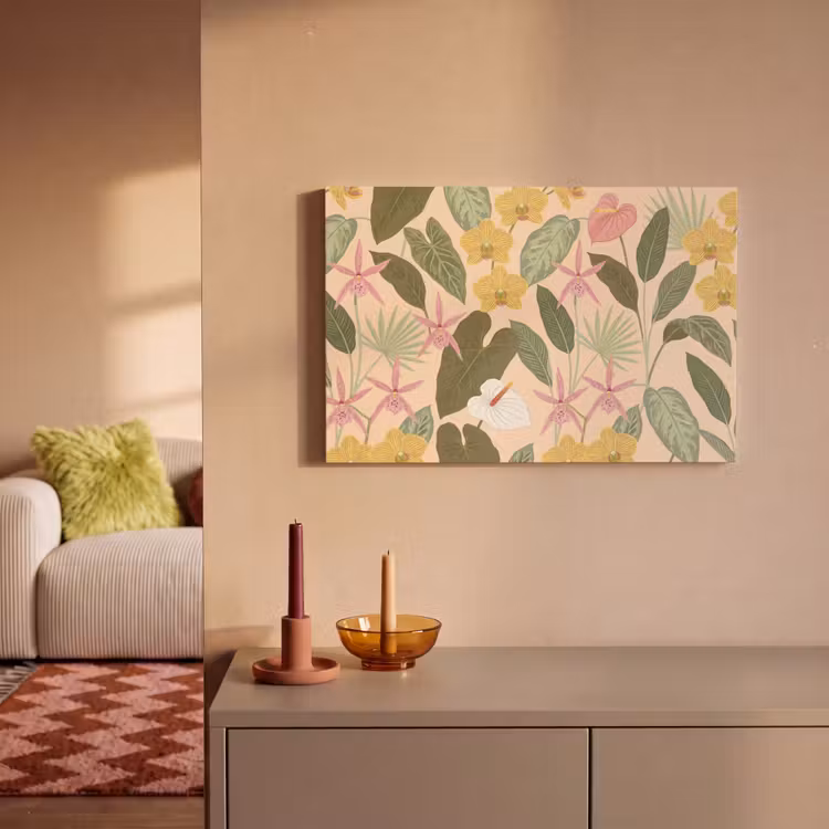 Canvas schilderij - Patroon - Bloemen - Kleurrijk — 2