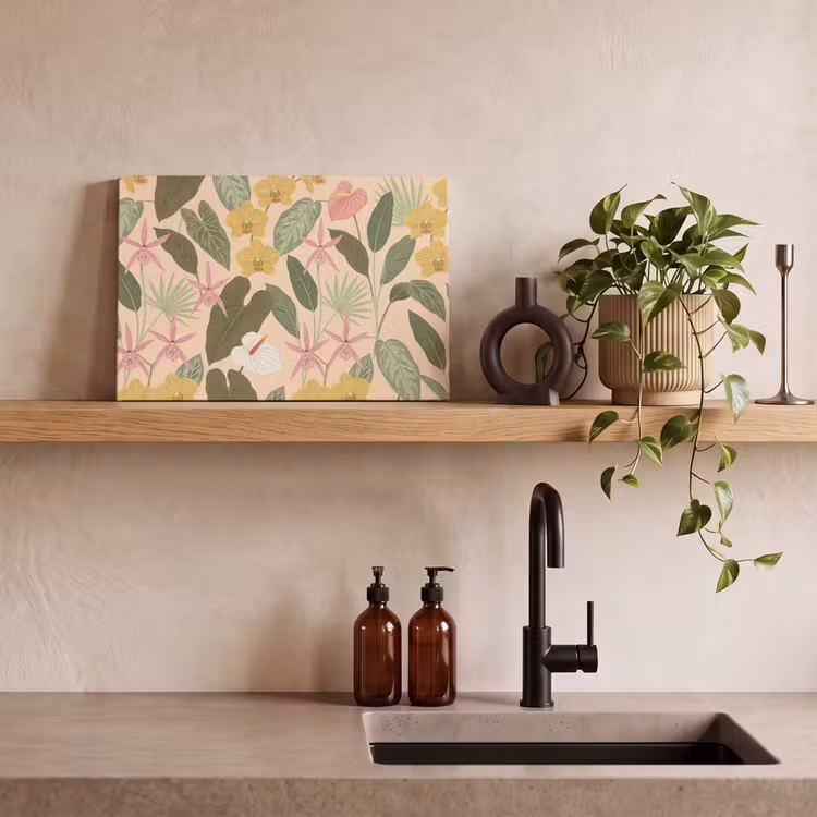 Canvas schilderij - Patroon - Bloemen - Kleurrijk — 3