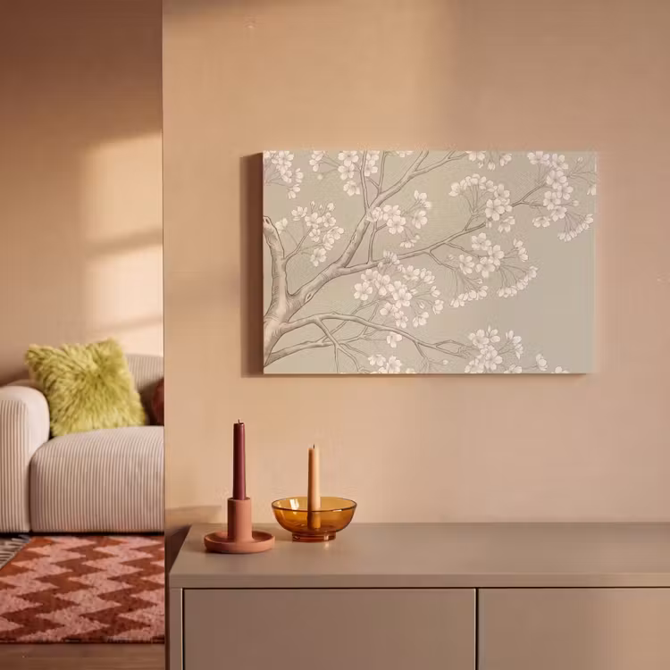 Canvas schilderij - Sereen - Bloesem - Wit — 2