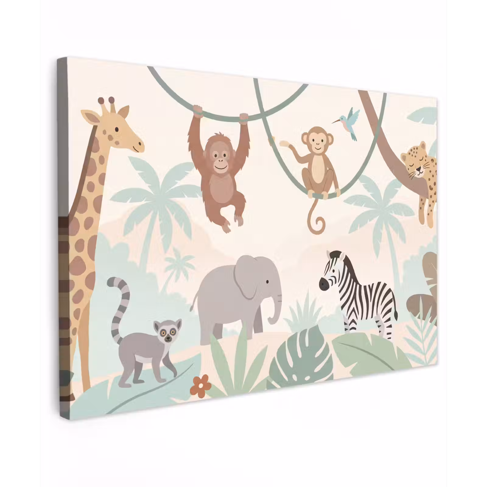 Canvas schilderij - Jungle - Dieren - Groen — 1